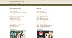 Desktop Screenshot of piosenkimilosne.org